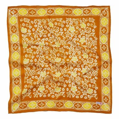 Alternate image for Hand Dyed Batik Bandana, Scarlet Sunset, Orange, Clementine