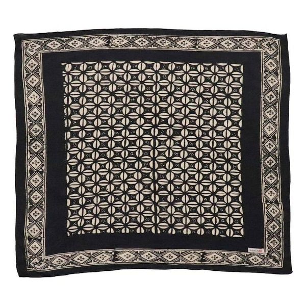 Alternate image for Hand Dyed Batik Bandana, Black Horn Beetle, Palm Tree, Mens Bandana