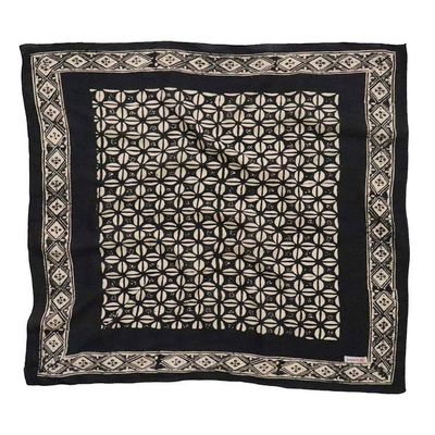 Alternate image for Hand Dyed Batik Bandana, Black Horn Beetle, Palm Tree, Mens Bandana