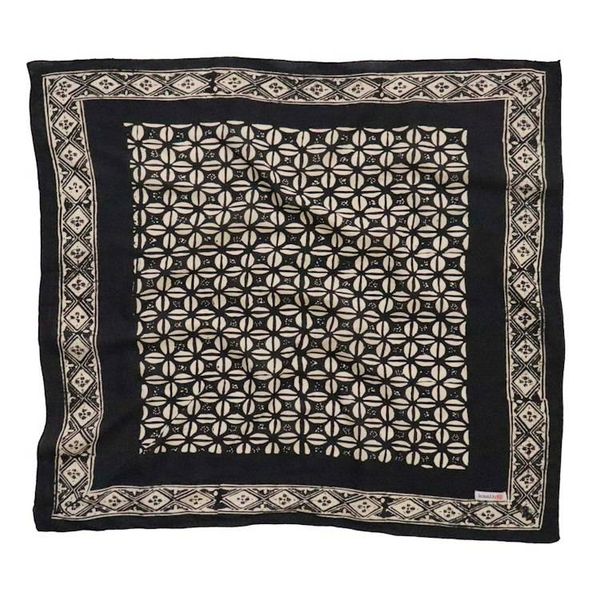 Alternate image for Hand Dyed Batik Bandana, Black Horn Beetle, Palm Tree, Mens Bandana