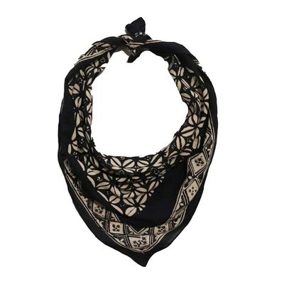 Alternate image for Hand Dyed Batik Bandana, Black Horn Beetle, Palm Tree, Mens Bandana