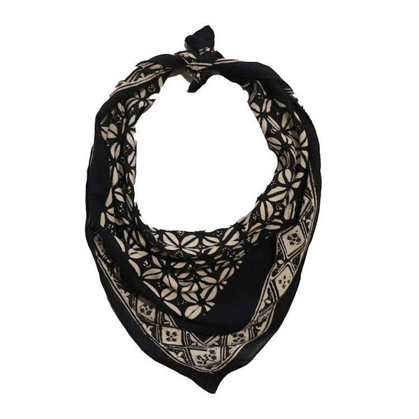 Alternate image for Hand Dyed Batik Bandana, Black Horn Beetle, Palm Tree, Mens Bandana