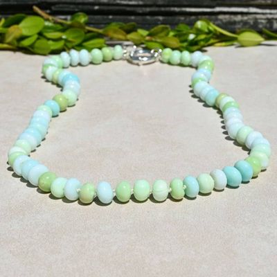 Primary image for Blue and Green Opal Hand Knotted Necklace