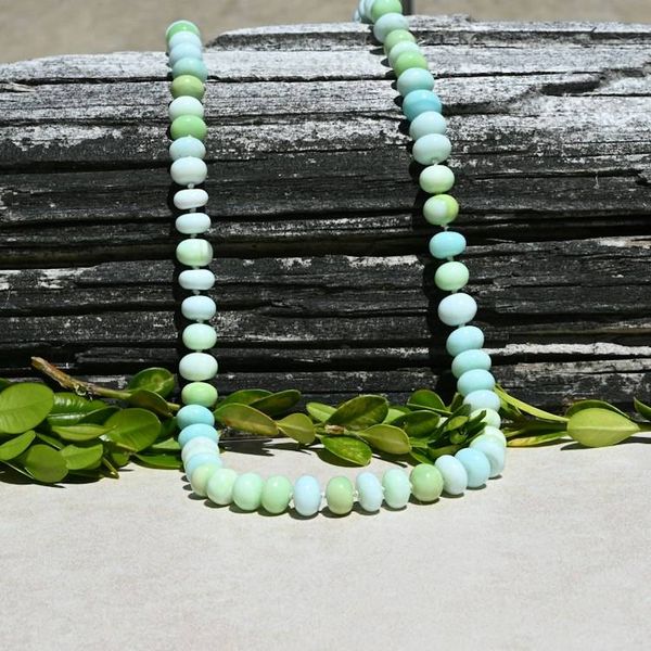 Alternate image for Blue and Green Opal Hand Knotted Necklace