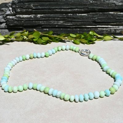 Alternate image for Blue and Green Opal Hand Knotted Necklace
