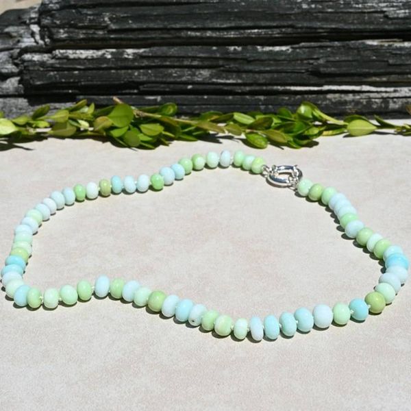 Alternate image for Blue and Green Opal Hand Knotted Necklace