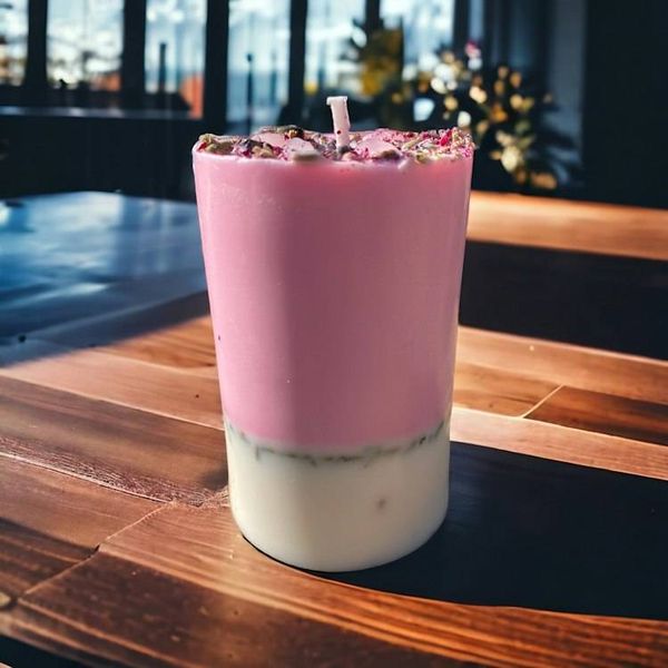 Alternate image for Self Love / Self Growth Candle | Handmade Rose & Lavender Crystal Candle
