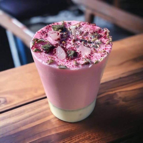 Alternate image for Self Love / Self Growth Candle | Handmade Rose & Lavender Crystal Candle