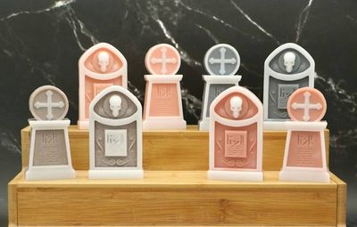 Alternate image for Set of 2 Detailed Gothic Tombstone Soaps for Halloween Party Favors or Gifts. Gothic Graveyard Soaps, Cemetery Soaps. Choose Soap Color, Scent. Seasonal Home DecorationsCollection