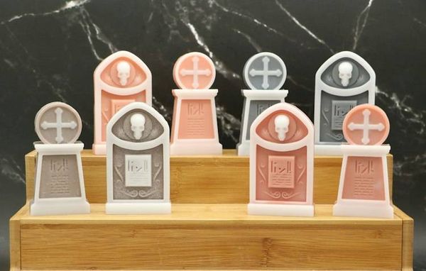 Alternate image for Set of 2 Detailed Gothic Tombstone Soaps for Halloween Party Favors or Gifts. Gothic Graveyard Soaps, Cemetery Soaps. Choose Soap Color, Scent. Seasonal Home DecorationsCollection