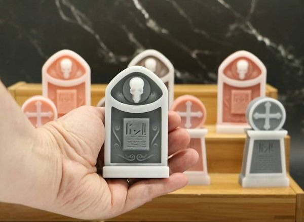 Alternate image for Set of 2 Detailed Gothic Tombstone Soaps for Halloween Party Favors or Gifts. Gothic Graveyard Soaps, Cemetery Soaps. Choose Soap Color, Scent. Seasonal Home DecorationsCollection