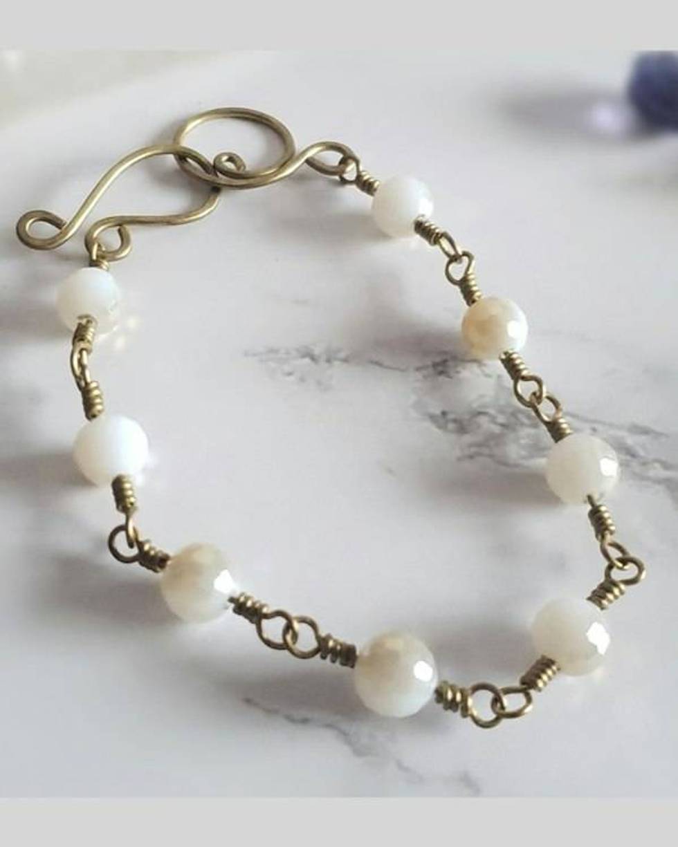 Brass Crystal Bracelet