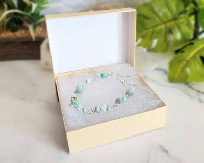 Alternate image for Sterling Silver Amazonite Gemstone Bracelet
