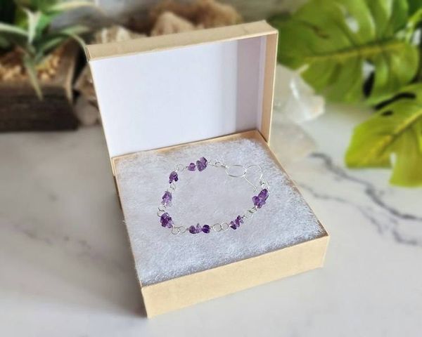 Alternate image for Amethyst Sterling Silver Bracelet