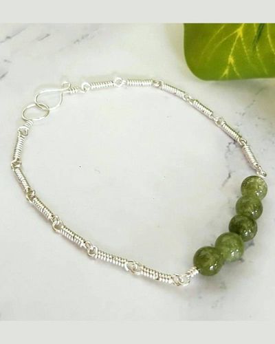 Alternate image for Sterling Silver Jade Bracelet