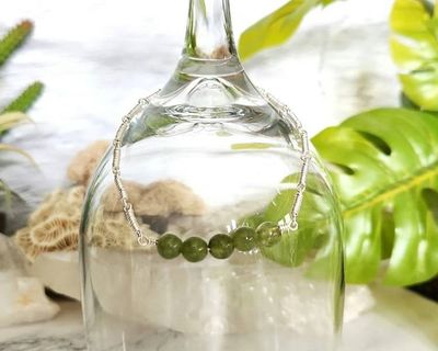 Alternate image for Sterling Silver Jade Bracelet