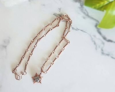 Alternate image for Labradorite Star Copper Wire Wrapped Necklace