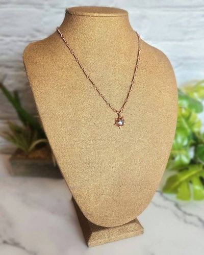 Alternate image for Labradorite Star Copper Wire Wrapped Necklace