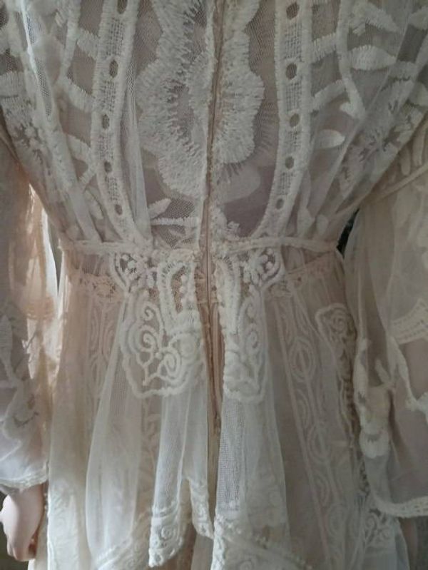 Alternate image for Unique cream layered, bohemian style dress.