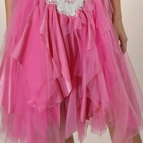 Alternate image for Handcrafted pink fairy dress and layered tulle skirt