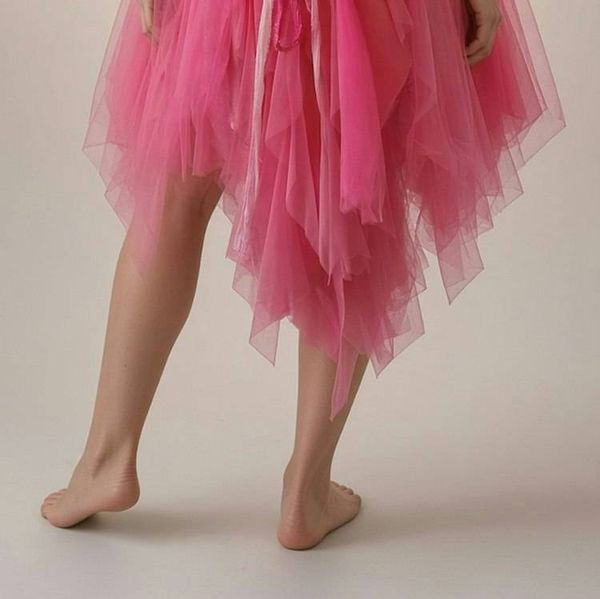 Alternate image for Handcrafted pink fairy dress and layered tulle skirt