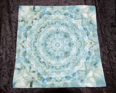 Alternate image for 100% Cotton Bandana 25.5 Square - Bluish Green