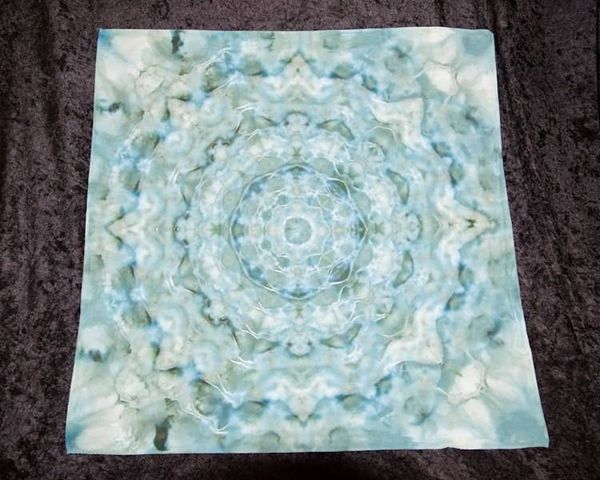 Alternate image for 100% Cotton Bandana 25.5 Square - Bluish Green