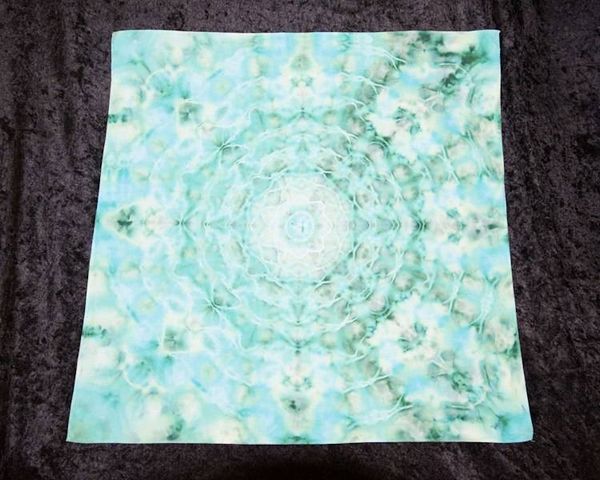 Alternate image for 100% Cotton Bandana 25.5 Square - Aqua Green