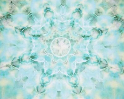 Alternate image for 100% Cotton Bandana 25.5 Square - Aqua Greens