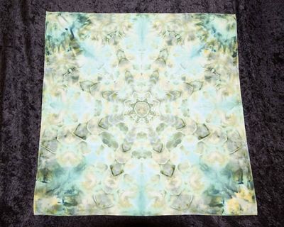 Alternate image for 100% Cotton Bandana 25.5 Square - Green Turqouise
