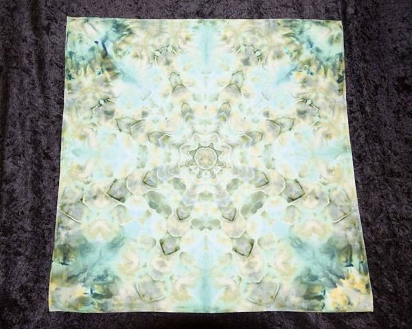 Alternate image for 100% Cotton Bandana 25.5 Square - Green Turqouise