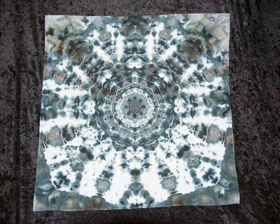 Alternate image for 100% Cotton Bandana 25.5 Square - Black Gray