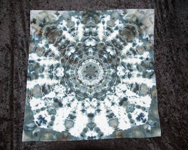 Alternate image for 100% Cotton Bandana 25.5 Square - Black Gray