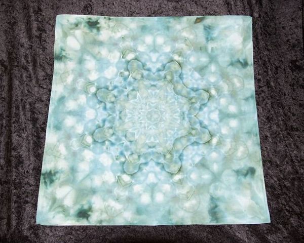 Alternate image for 100% Cotton Bandana 25.5 Square - Bluish Greens