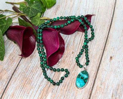 Primary image for Verdant Waters Malachite and Chrysocolla Necklace