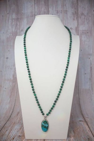Alternate image for Verdant Waters Malachite and Chrysocolla Necklace
