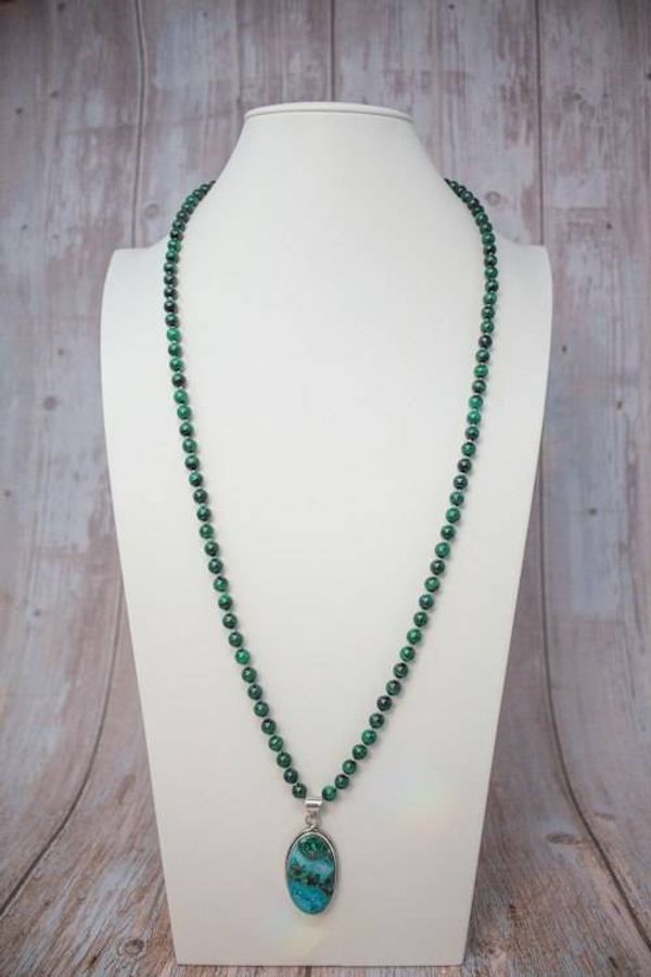 Alternate image for Verdant Waters Malachite and Chrysocolla Necklace