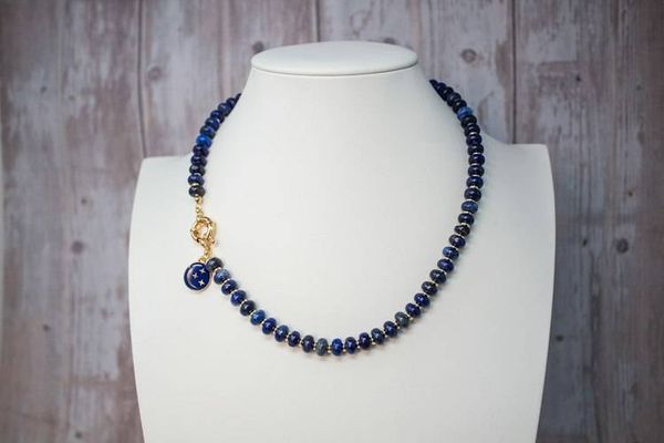 Alternate image for Midnight Mariner Lapis Lazuli Moon and Stars Necklace