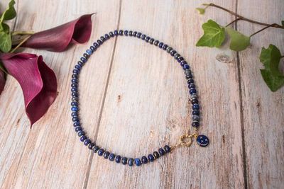 Alternate image for Midnight Mariner Lapis Lazuli Moon and Stars Necklace