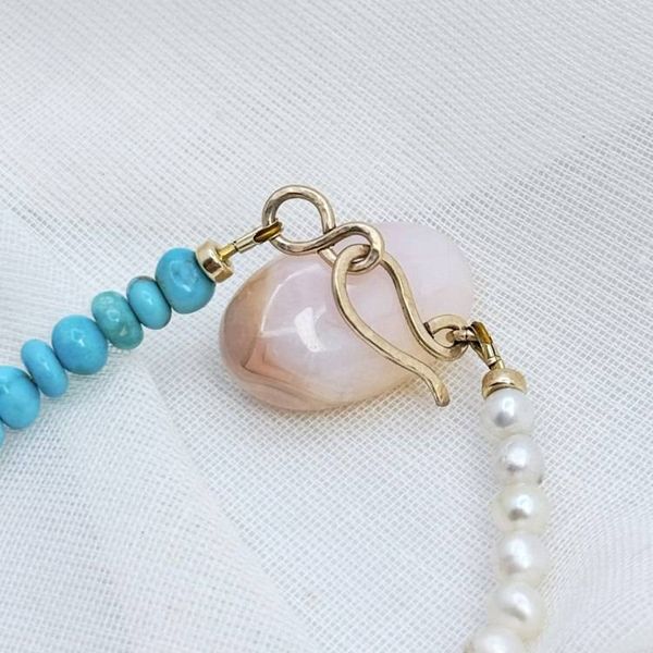 Alternate image for Genuine Turquoise & White Baroque Pearl Bracelet