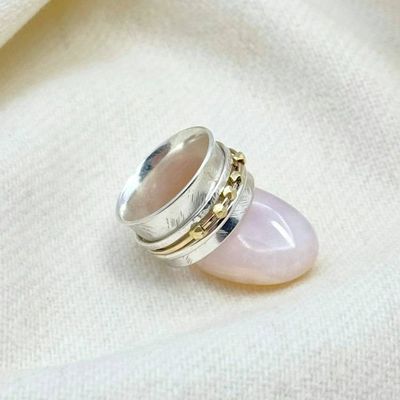 Primary image for Sterling Silver Spinner Ring With Moving Beads