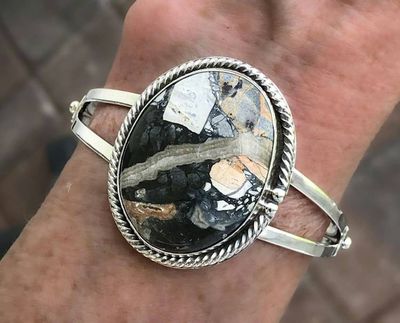 Alternate image for Maligano Jasper Sterling Silver Handmade Cuff Bracelet