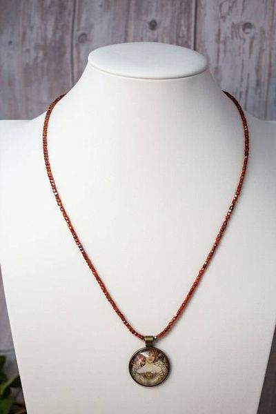 Alternate image for Alphonse Mucha The Celestine Muse Cubic Zirconia Necklace