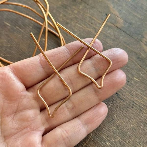 Alternate image for Hand Forged Raw Copper Earrings with Indian Agate and Genuine Freshwater Pearls
