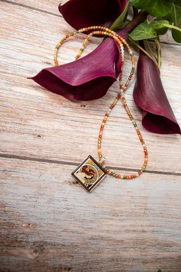 Alternate image for Alphonse Mucha The Art Nouveau Muse Cubic Zirconia Necklace