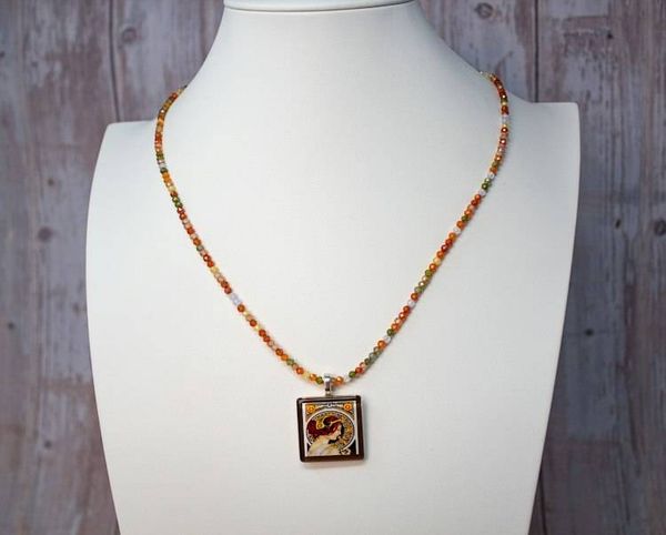 Alternate image for Alphonse Mucha The Art Nouveau Muse Cubic Zirconia Necklace