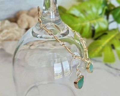 Alternate image for Aventurine Gold-Colored Sterling Silver Jewelry Set