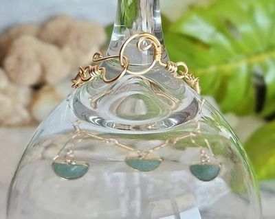 Alternate image for Aventurine Gold-Colored Sterling Silver Jewelry Set