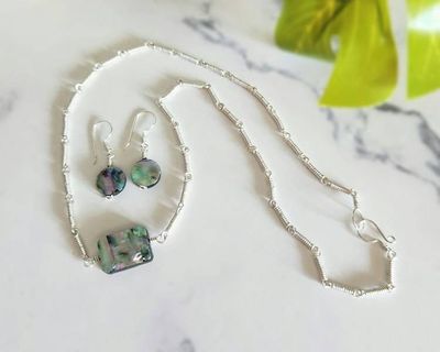 Alternate image for Abalone Sterling Silver Jewelry Set