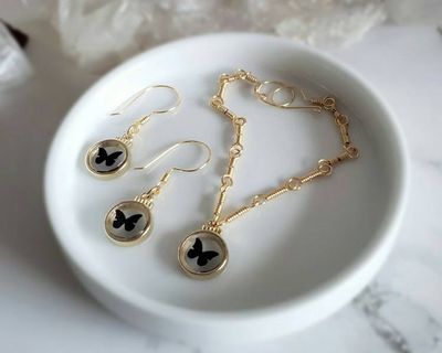 Alternate image for Butterfly Jewelry Set